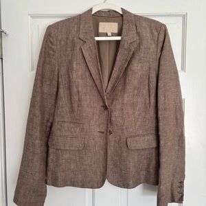 Banana Republic Tan Linen Blazer